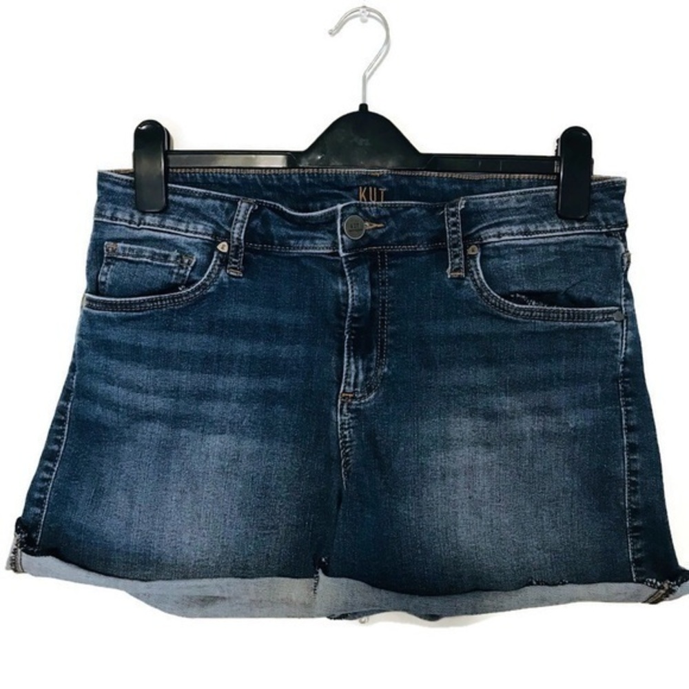 Kut from the Kloth Distressed Rolled Jean Shorts Women’s Size 10 30 Medium